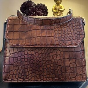 DS Crocodile Embossed Structured Handbag – NWT